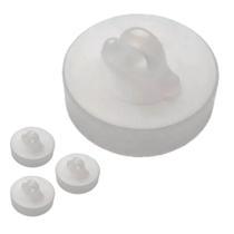 Kit 4 Tampa Tanque Tampinha Para Pia Valvula Cuba Banheira pequena Plástico Cor Branco