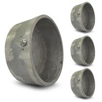 Kit 4 Tampão Alumínio Para Tubo ou Cano Redondo 3 Pol 93mm Kit 4 Tampão Alumínio Para Tubo ou Cano Redondo 3 Pol 93mm