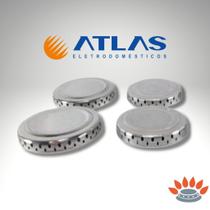 Kit 4 Tampas Espalhadores de alumínio para Boca de Fogão Atlas Mônaco 2P/2G