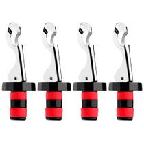 Kit 4 Tampas Garrafa para Vinho Abridor de Garrafa Acessórios Protege Conserva Brinox