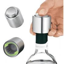 Kit 4 Tampas Vinho Pressão A Vácuo Rolha Garrafa Bebidas Aço Inox