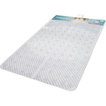 Kit 4 tapete banho 66x38cm plastico transparente primafer com ventosa