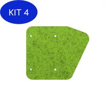 Kit 4 Tapete De Feltro Para Pets Formato Verde Limão 53X45Cm