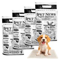 Kit 4 Tapete Higienico Jornal 60x60cm 120Un Absorcao Premium