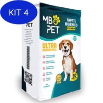 Kit 4 Tapete Higiênico MB PET Premium Ultra Absorvente 30