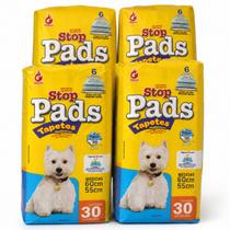 Kit 4 Tapete Higiênico Stop Pads 60x55cm 120un Alta Absorção Kit 4 Tapete Higiênico Stop Pads 60x55cm 120un Alta Absorção