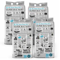 Kit 4 Tapete Higiênico Super Rug News 80x60cm 120un Absorção Kit 4 Tapete Higiênico Super Rug News 80x60cm 120un Absorção
