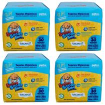 Kit 4 Tapete Higiênico Super Secão Baby Slim Cães 30UN 60X55