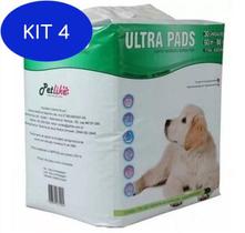 Kit 4 Tapete Higiênico Ultra Pads Super Fino 30 Und 60X80