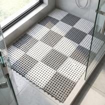 Kit 4 Tapete Piso Estrado Antiderrapante 30x30cm Box Banheiro Piscina Modular Drenante Chuveiro Área Molhada Encaixe