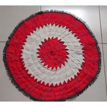 Kit 4 Tapete Redondo de Retalho 80 cm x 80 cm Artesanal