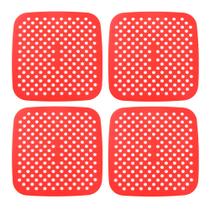Kit 4 Tapetes Airfyer Protetor Silicone Antiaderente 18cm