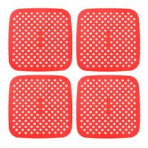 Kit 4 Tapetes Airfyer Protetor Silicone Antiaderente 18Cm