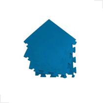 Kit 4 Tapetes Eva Placas Grande Tatame 50x50 Infantil Encaixe Evamax Azul