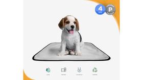 Kit 4 Tapetes Higiênicos Laváveis Cães Cachorro absorção P Kit 4 Tapetes Higiênicos Laváveis Cães Cachorro absorção P