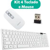 Kit 4 Teclado E Mouse Sem Fio Wireless Usb Pc Notebook - Exbom