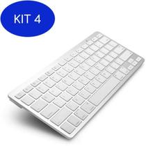 Kit 4 Teclado sem fio Bluetooth Universal PC tablet celular