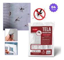 Kit 4 Tela Mosquiteira Grande Mosquito Fácil Instalação Tiras Autocolantes 150x180cm