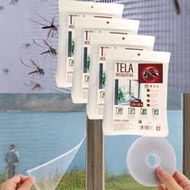 Kit 4 Tela Mosquiteira para Janela Proteção Anti Inseto Pernilongo Mosquitos 1,50mx1,30m Com Autocolante