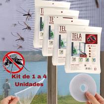 Kit 4 Tela para Janela Contra Mosquito Protetor de janela Anti Inseto Ajustável 1,50mx1,30m