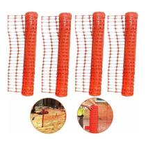 Kit 4 Tela Sinalização Tapume Plastcor 1,20x50m Laranja Cerquite Kit 4 Tela Sinalização Tapume Plastcor 1,20x50m Laranja Cerquite