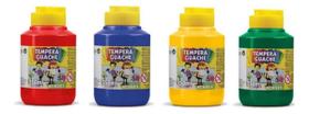 Kit 4 TEMPERA GUACHE - 250ml - VERMELHO AZUL AMARELO VERDE - 507 / 550 / 505 / 511 Kit 4 TEMPERA GUACHE - 250ml - VERMELHO AZUL AMARELO VERDE - 507 / 550 / 505 / 511