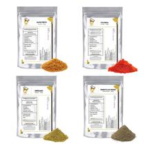KIT 4 Temperos Básicos Essenciais Alho Frito, Colorau, Orégano e Pimenta do Reino em Pó