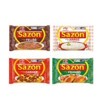 Kit 4 Temperos SAZÓN 60g Arroz Feijão Carnes Frango - Tempero em Pó Kit 4 Temperos SAZÓN 60g Arroz Feijão Carnes Frango - Tempero em Pó