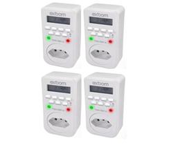 Kit 4 Temporizador Timer Digital Lcd Programável Bivolt
