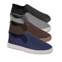 Kit 4 Tênis Slip On Polo State Premium Canvas Cinza/Marrom/Preto/Azul