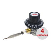 Kit 4 Termostatos Tiwa 30a 50/200º Com Bucha Fritadeiras