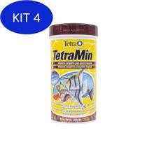 Kit 4 Tetra Min Flocos Ração Peixes Água Doce Rica Proteínas