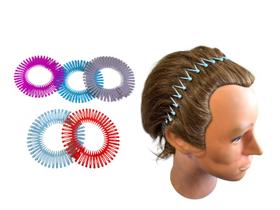 Kit 4 Tiara Bell coloridas para cabelo penteados infantil