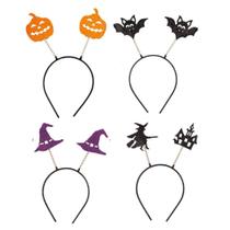 Kit 4 Tiara Festa Halloween Morcego Bruxa Abóbora Chapéu EVA - Vivarte Inspire sua Festa Loja