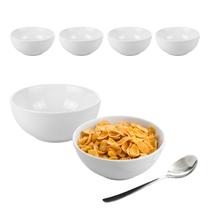 Kit 4 Tigela Bowl De Vidro Redonda Sobremesa Branco Opaline Kit 4 Tigela Bowl De Vidro Redonda Sobremesa Branco Opaline