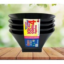 Kit 4 Tigela Pote Plástico Cumbuca Petiscos Sobremesa 500ml