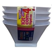 Kit 4 Tigela Pote Plástico Cumbuca Petiscos Sobremesa 500ml Kit 4 Tigela Pote Plástico Cumbuca Petiscos Sobremesa 500ml