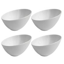 Kit 4 Tigelas Angular Cumbuca Bowl Multiuso Cozinha Melamina Premium 350ml Bestfer