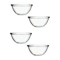 Kit 4 Tigelas Bowl Bacia Redonda De Vidro 4L Sem Tampa Nadir Kit 4 Tigelas Bowl Bacia Redonda De Vidro 4L Sem Tampa Nadir