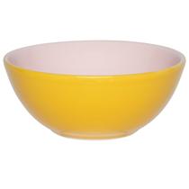 Kit 4 Tigelas Bowl Bicolor Rosa E Amarelo Oxford Cerâmica 600Ml