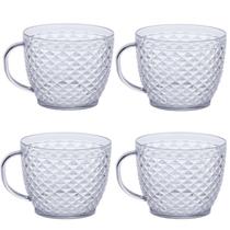Kit 4 Tigelas Bowl Em Acrílico Com Alça Luxxor 800ML Kit 4 Tigelas Bowl Em Acrílico Com Alça Luxxor 800ML