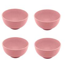 Kit 4 Tigelas Bowl Fibra de Bambu 350ml Sobremesas Sorvetes