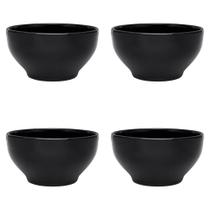 Kit 4 Tigelas Bowls Pretas em Cerâmica Biona Oxford 600ml Kit 4 Tigelas Bowls Pretas em Cerâmica Biona Oxford 600ml