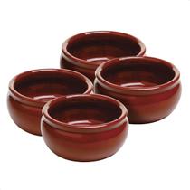 Kit 4 Tigelas Cumbucas De Cerâmica 500ml Cor Marrom Sopas Caldinhos Restaurantes Kit 4 Tigelas Cumbucas De Cerâmica 500ml Cor Marrom Sopas Caldinhos Restaurantes