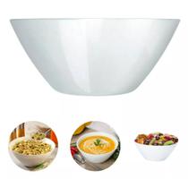 Kit 4 Tigelas De Vidro 840ml Opaline Para Caldos Sobremesa Branco