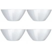 Kit 4 Tigelas De Vidro Opaline 840ml Para Caldos Sobremesa Branco Kit 4 Tigelas De Vidro Opaline 840ml Para Caldos Sobremesa Branco
