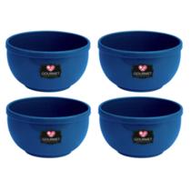 Kit 4 Tigelas Gourmet Xplast Azul Plástico Sobremesa 700ml Kit 4 Tigelas Gourmet Xplast Azul Plástico Sobremesa 700ml