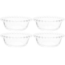 Kit 4 Tigelas para Sobremesa Wolff Pearl 180ml Bowls Vidro Servir Frutas Petiscos Doces