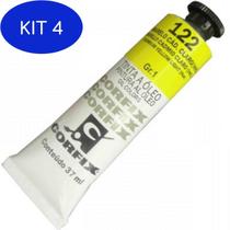Kit 4 Tinta A Oleo Corfix G1 122 Amarelo Cadmio Claro 37Ml