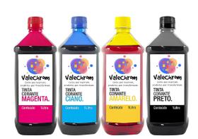 Kit 4 Tinta Compatível HP 2136 2676 3776 3636 664XL de 1 Litro
